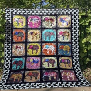 Little Elephants Quilt Blanket Tm99  Quilt